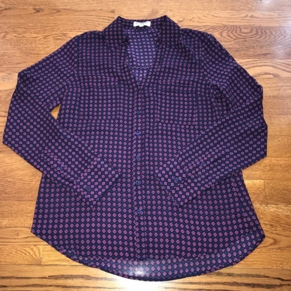 Express portofino Long Sleeve career‎ blouse XS